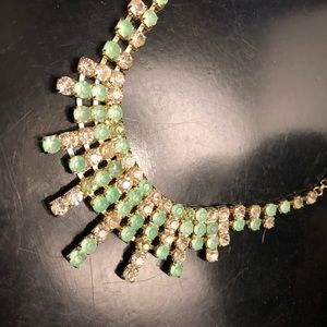 Francesca’s Mint & Crystal Statement Necklace